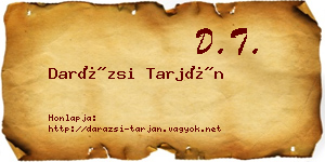 Darázsi Tarján névjegykártya